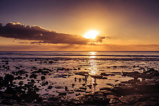 夕阳海岛风光图片素材免费下载