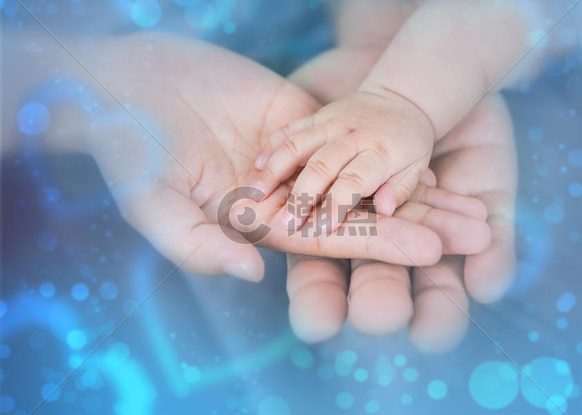 新生儿一家三口的手图片素材免费下载