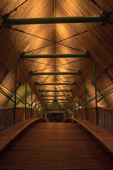 夜晚的竹子走廊图片素材免费下载