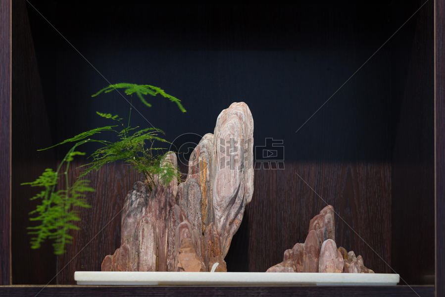 中式审美室内盆景图片素材免费下载