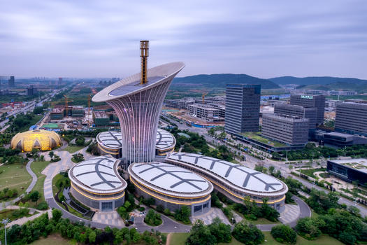 武汉未来科技城马蹄莲建筑图片素材免费下载