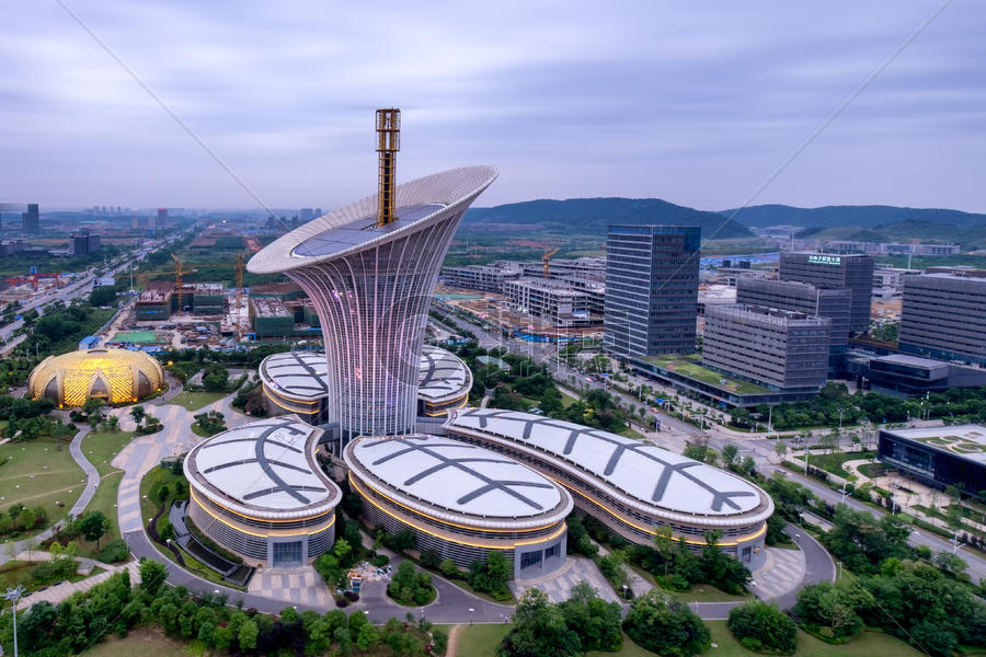 武汉未来科技城马蹄莲建筑图片素材免费下载
