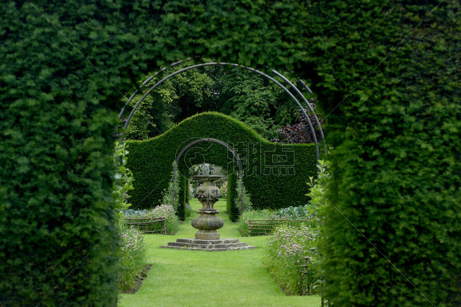 英国霍华德庄园花园园林艺术图片素材免费下载