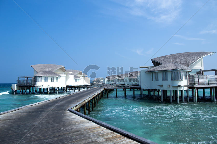 马尔代夫水屋酒店图片素材免费下载