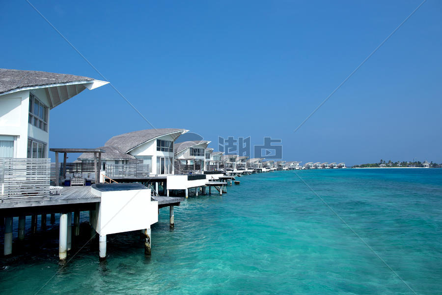 马尔代夫水屋酒店图片素材免费下载