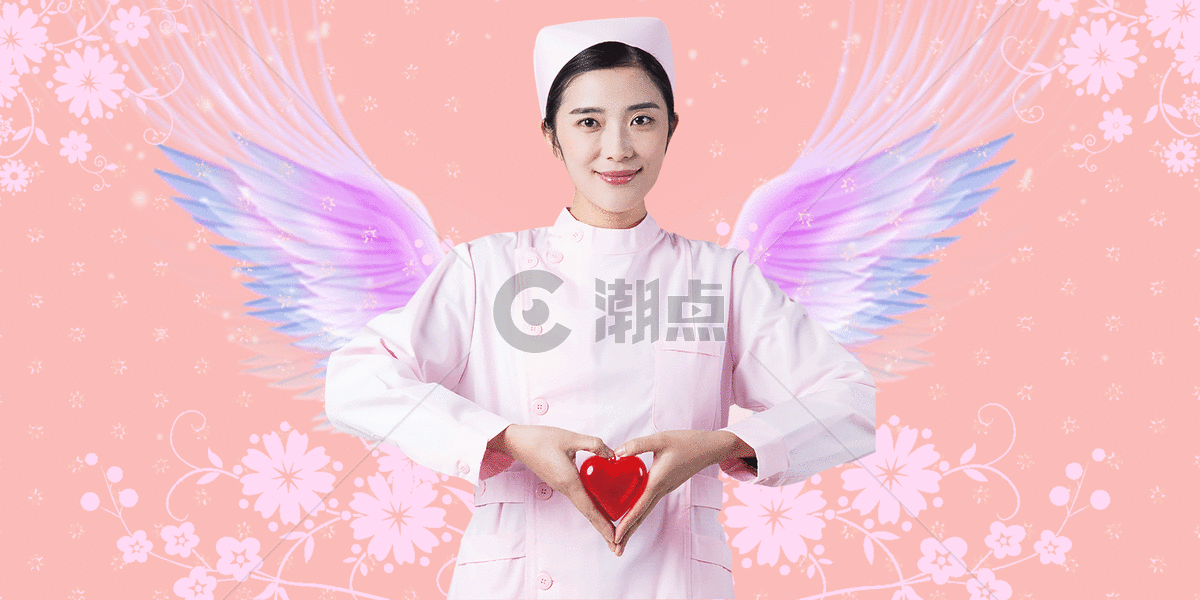 护士节天使的翅膀主题图片素材免费下载