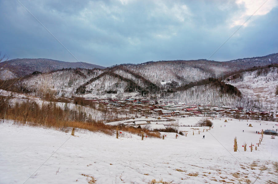 冬季东北雪谷雪乡雪景图片素材免费下载
