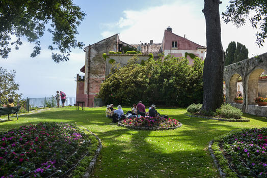 意大利阿玛尔菲海岸城堡风光图片素材免费下载