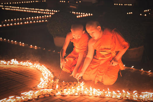 泰国清迈水灯节图片素材免费下载