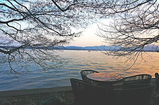 西湖夕阳图片素材免费下载