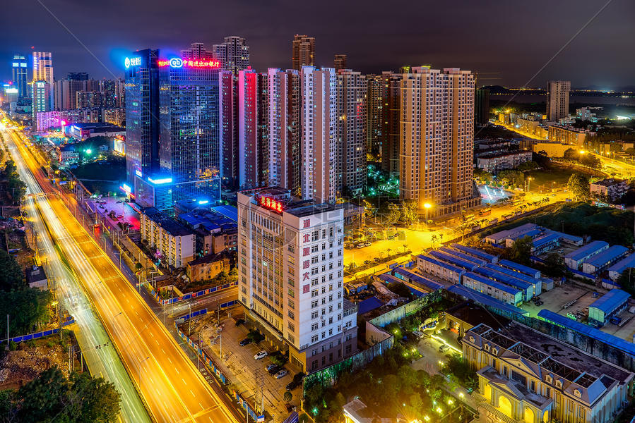 武汉中北路夜景图片素材免费下载