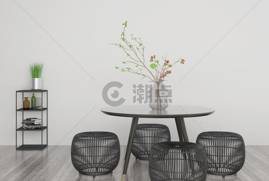 家居餐厅餐椅效果图图片素材免费下载