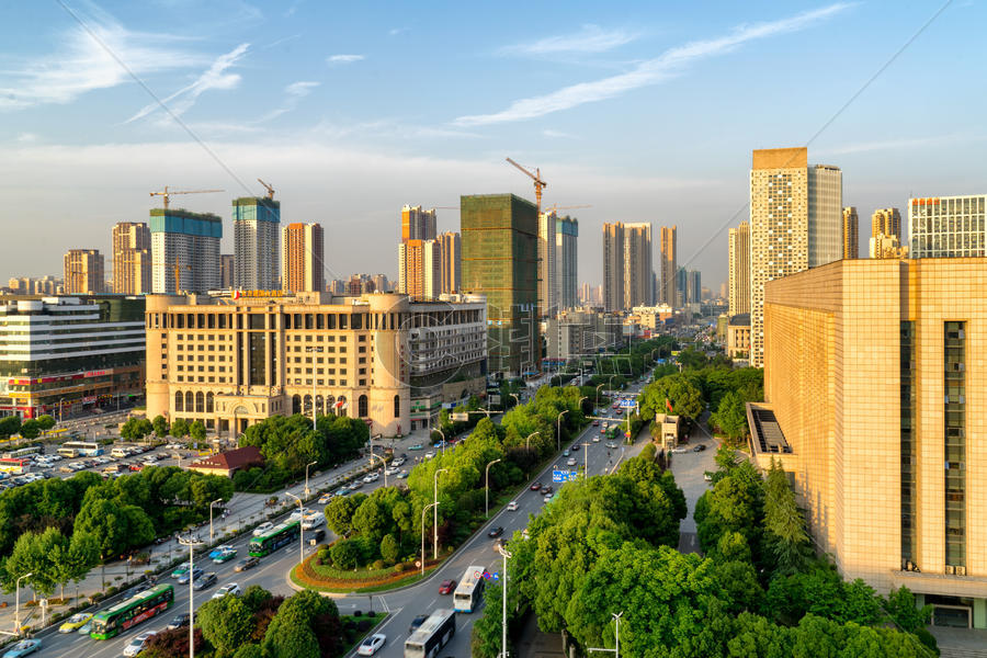 武汉发展大道街景图片素材免费下载