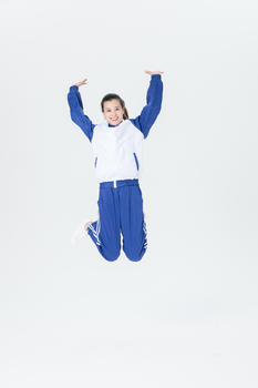 女性青年学生跳跃活力图片素材免费下载