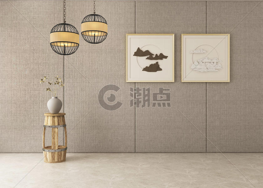 新中式简约室内家居图片素材免费下载