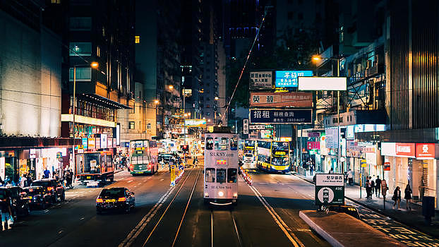香港旅游夜景图片素材免费下载