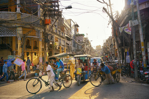 印度街头风光原景图片素材免费下载