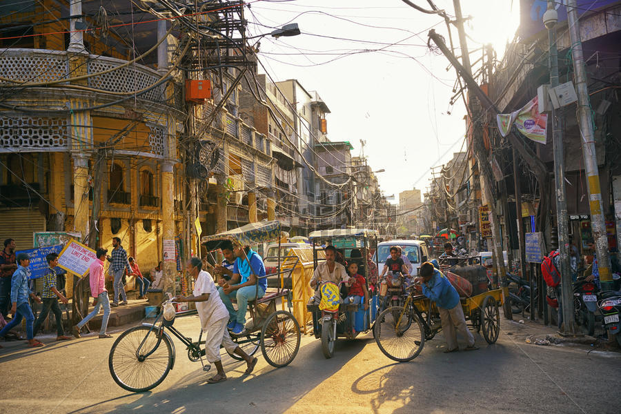 印度街头风光原景图片素材免费下载