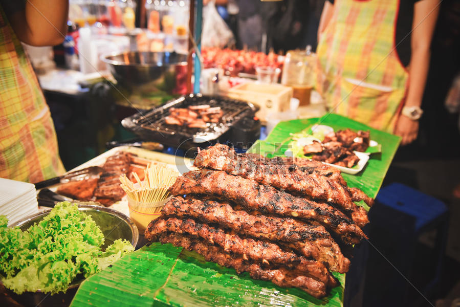 泰国清迈夜市小吃图片素材免费下载