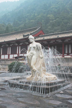 陕西西安华清池杨贵妃雕像图片素材免费下载