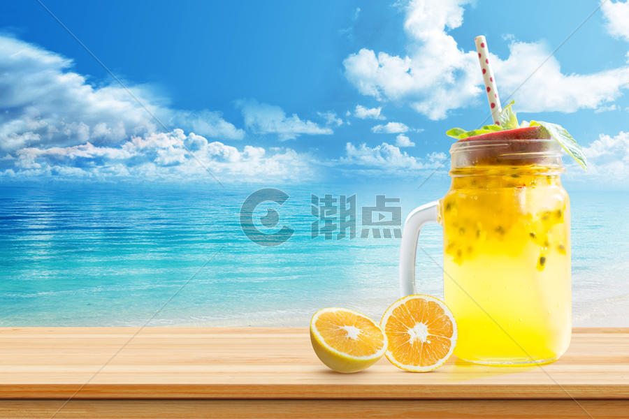 夏季果汁清新背景图片素材免费下载