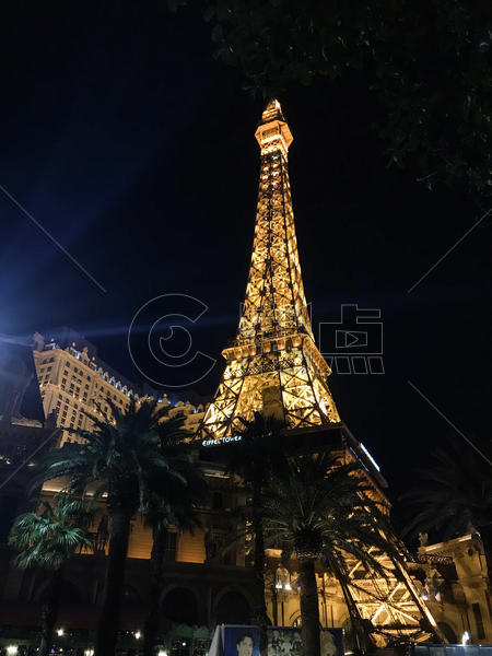 拉斯维加斯巴黎铁塔图片素材免费下载