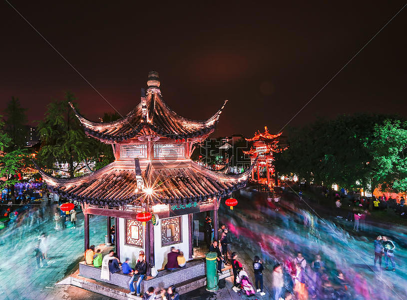 南京夫子庙夜景图图片素材免费下载