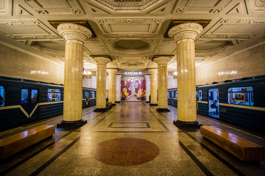 俄罗斯莫斯科地铁图片素材免费下载