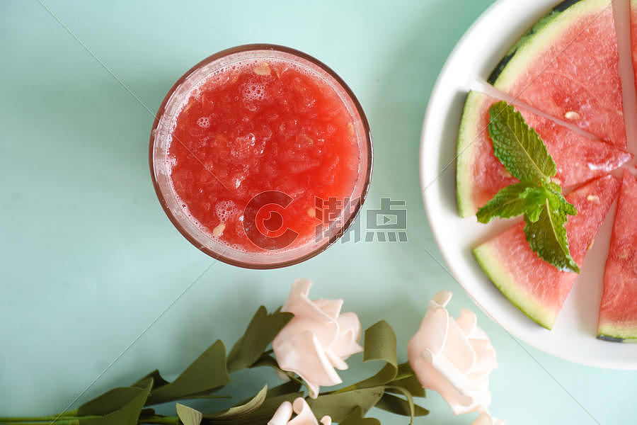 夏日清凉饮料西瓜汁图片素材免费下载