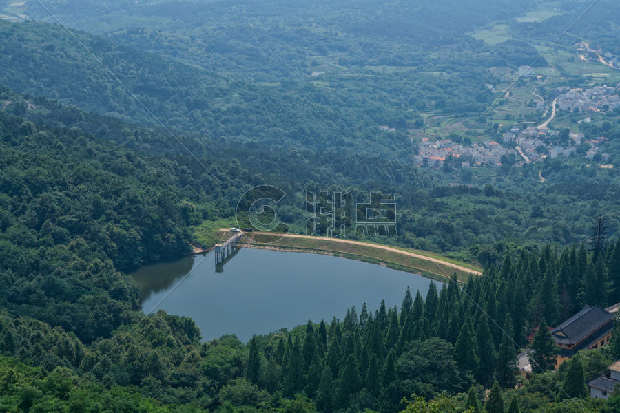 俯瞰湖北旅游景点木兰湖图片素材免费下载