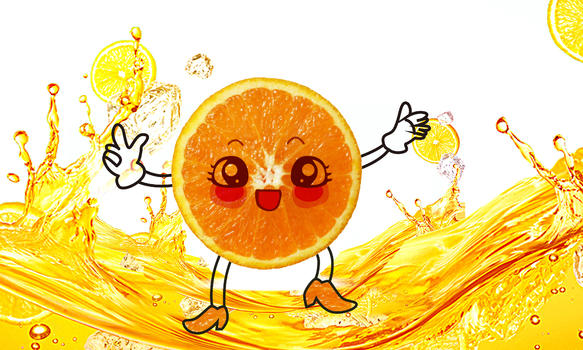 创意橙子笑脸图片图片素材免费下载