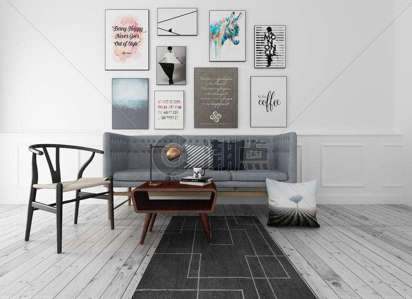 欧式简约室内家具图片素材免费下载
