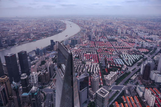 上海市浦东新区俯瞰图片素材免费下载