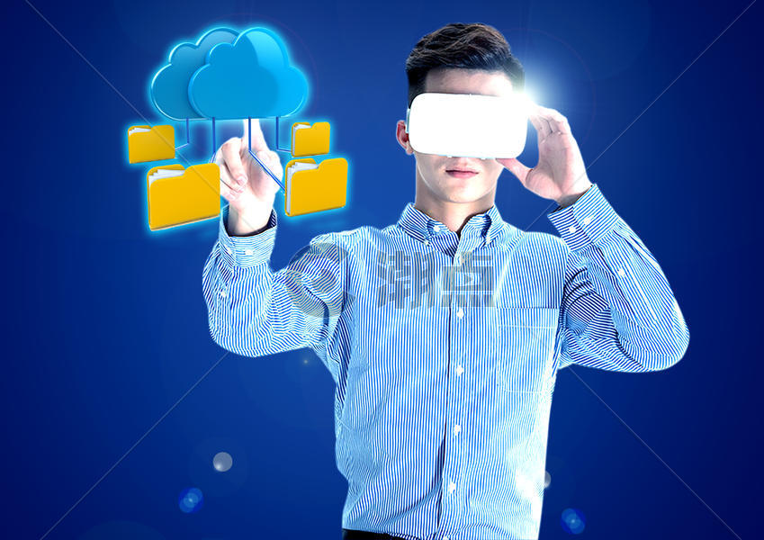 VR虚拟云数据图片素材免费下载