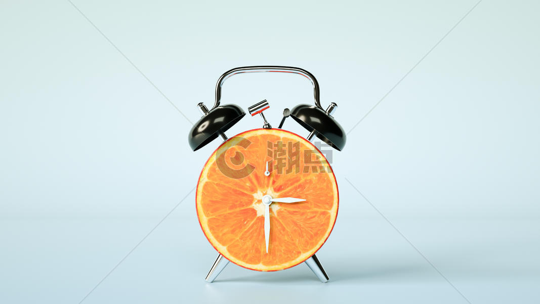 橘子闹钟图片素材免费下载