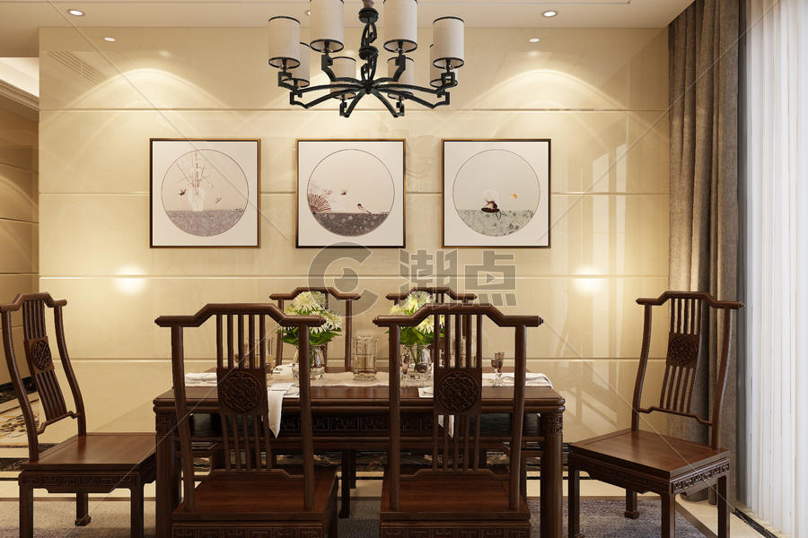 中式餐厅背景图片素材免费下载
