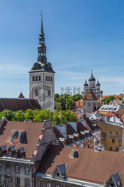 北欧旅游名城爱沙尼亚塔林城市风光图片素材免费下载