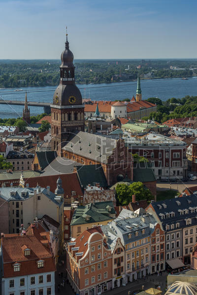 欧洲拉脱维亚首都里加老城风光图片素材免费下载