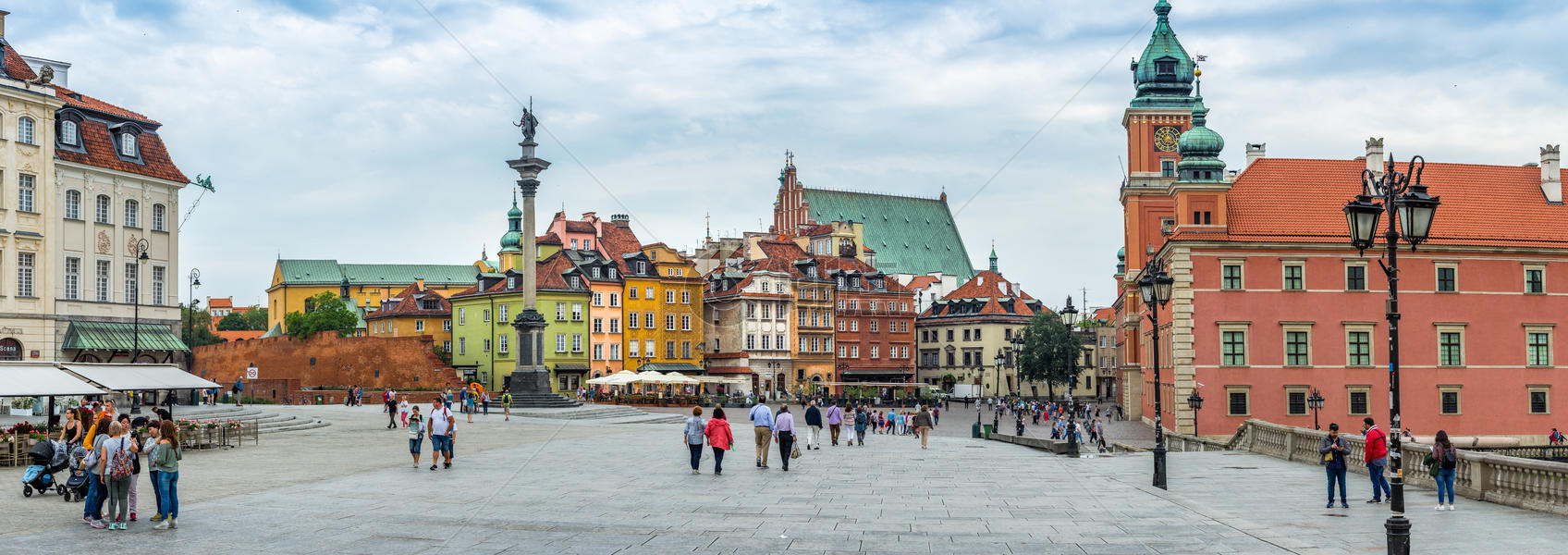 波兰华沙老城全景图图片素材免费下载
