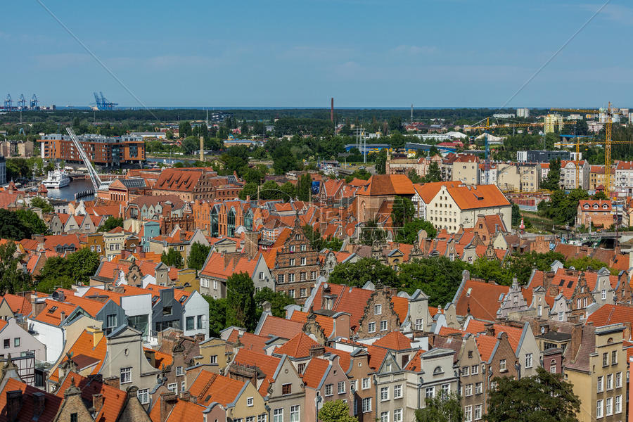 欧洲历史文化名城格但斯克城市风光图片素材免费下载