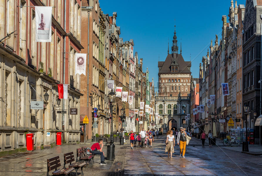 波兰旅游城市格但斯克城市风光图片素材免费下载