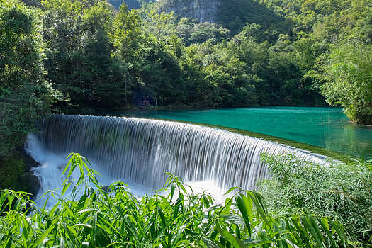 贵州小七孔景区瀑布图片素材免费下载