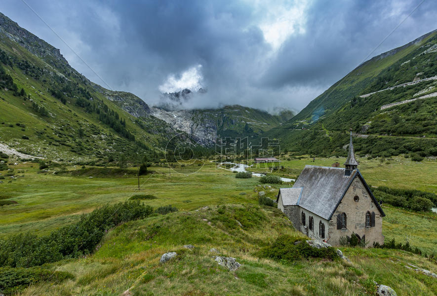 湖光山色瑞士自然风光图片素材免费下载