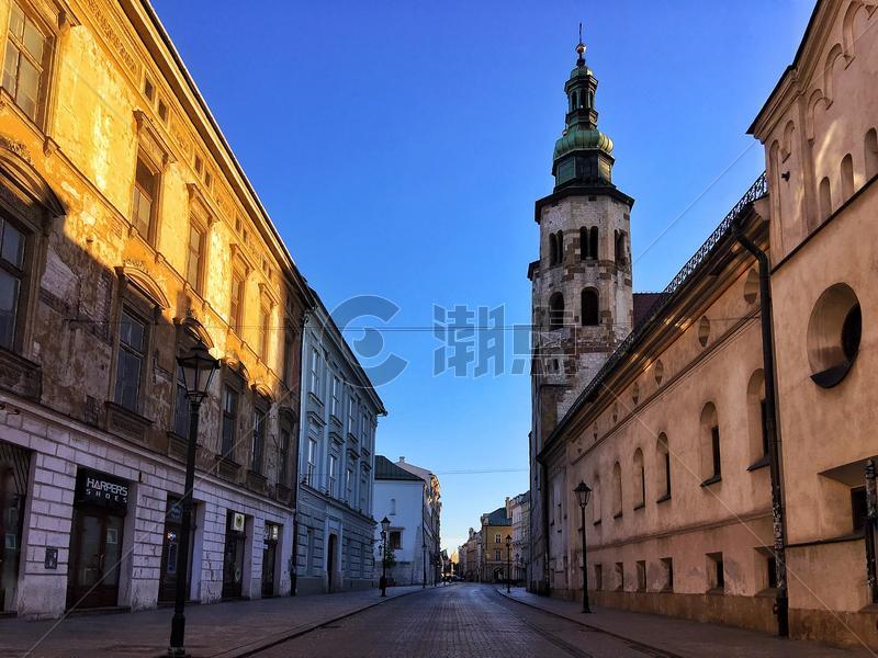 波兰著名旅游城市克拉科夫城市风光图片素材免费下载