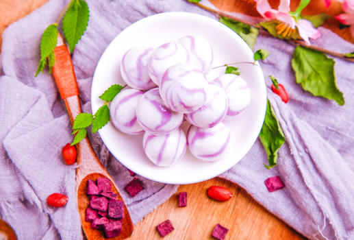 美味紫薯汤圆图片素材免费下载