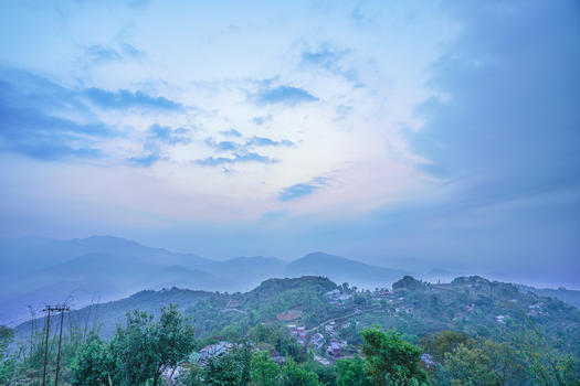 尼泊尔博卡拉萨朗科观景台图片素材免费下载