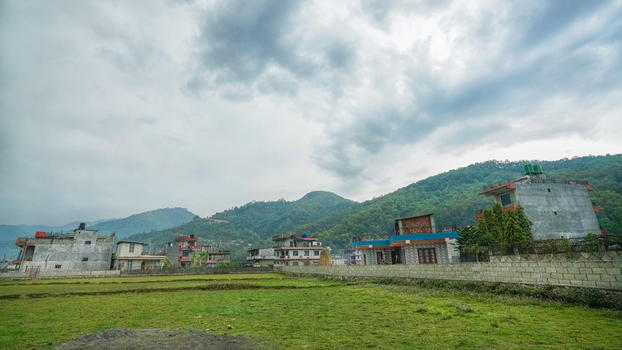 尼泊尔博卡拉乡村田野图片素材免费下载