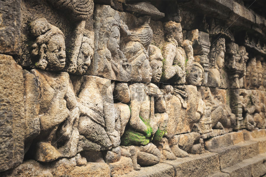 印度尼西亚日惹著名景点婆罗浮屠图片素材免费下载