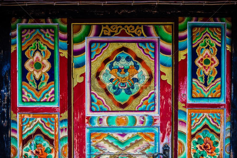 甲居藏寨的民俗房屋图片素材免费下载
