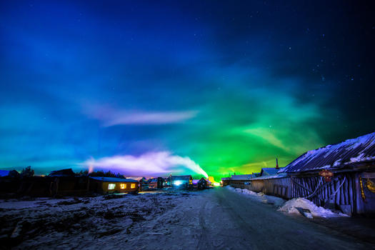 北极村宁静的夜晚图片素材免费下载